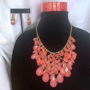 Vintage Pink Shabby Chic Boho Jewelry Set